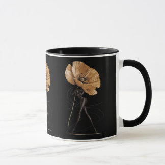 Elegante Blumen-Göttin Modeillustration Tasse