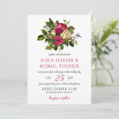 Elegante Blumen Grün rustikale Aquarellhochzeit Einladung (Stehend Vorderseite)