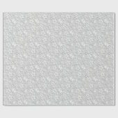 Elegante Blumen hellgraue Geschenkpapierrolle Geschenkpapier (Flach)