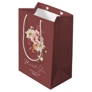 Elegante Blumen-Hochzeit-Dankeschön-Geschenktasche Mittlere Geschenktüte