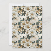 Elegante Blumen Hochzeit Einladung moderne Drehbuc (Rückseite)