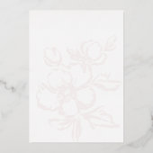 Elegante Blumen-Hochzeiten Folieneinladung (Rückseite)