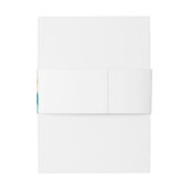 Elegante Blumen Hochzeitliches Wasser Einladungsbanderole (Rückseitenbeispiel)