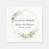 Elegante Blumen im Gedächtnisfest Serviette (Vorderseite)