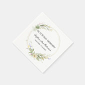 Elegante Blumen im Gedächtnisfest Serviette (Ecke)