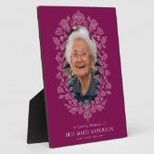 Elegante Blumen im Love Memory Plaque Fotoplatte (Seite)