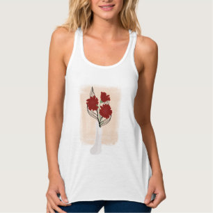 Elegante Blumen im Vase Tank Top