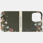 Elegante Blumen individualisieren Name Treny Hübsc Case-Mate iPhone Hülle (Rückseite (Horizontal))