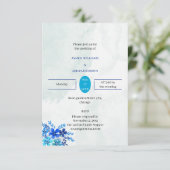 Elegante Blumen, individuell auf Hochzeiten abgest Einladung (Stehend Vorderseite)