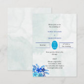 Elegante Blumen, individuell auf Hochzeiten abgest Einladung (Vorne/Hinten)