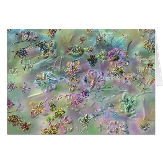 Elegante Blumen-Karte (Vorderseite (Horizontal))