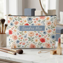 Elegante Blumen-Kunst-Muster-Kosmetiktasche im Chi