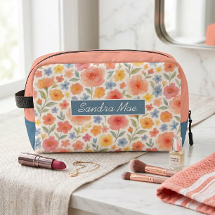 Elegante Blumen-Kunst-Muster-Kosmetiktasche Waschbeutel