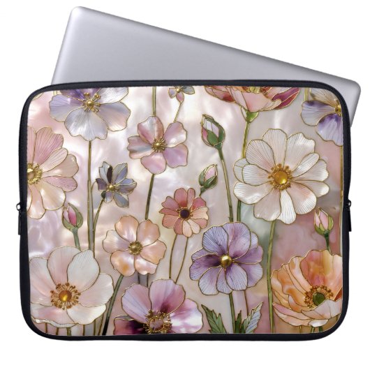 Elegante Blumen-Laptop-Hülle Botanisches Case (Vorderseite)