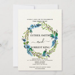 Elegante Blumen Lila Berries Hochzeit mit Blumen Einladung