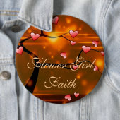 Elegante Blumen-Mädchen-Hochzeit Button (Beispiel)