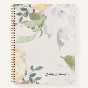 Elegante Blumen Notizblock