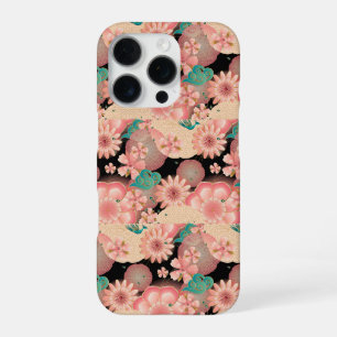 Elegante Blumen Ornament Frühling Peach Garden Boh iPhone 16 Pro Hülle
