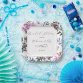 Elegante Blumen Pappteller (Party)