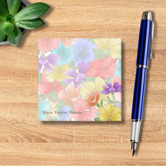Elegante Blumen Post-it Klebezettel