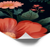 Elegante Blumen Poster (Ecke)