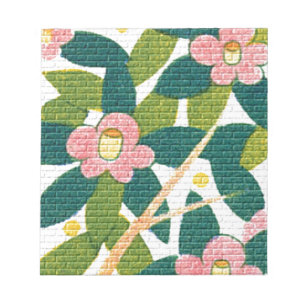 Elegante Blumen & Reben Notizblock