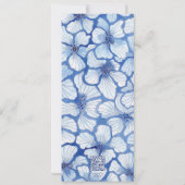 Elegante Blumen Save the Date Einladung (Rückseite)