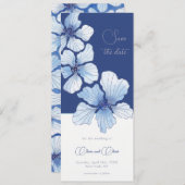 Elegante Blumen Save the Date Einladung (Vorne/Hinten)