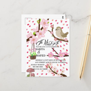 Elegante Blumen-Save-the-Date-Vorlage, Wildblumen  Postkarte