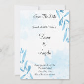 Elegante Blumen Save the Date Weeding Einladung (Vorderseite)