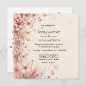 Elegante Blumen-Schmetterling-Hochzeit (Vorne/Hinten)