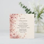 Elegante Blumen-Schmetterling-Hochzeit (Stehend Vorderseite)