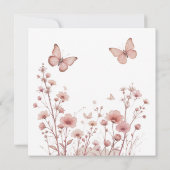 Elegante Blumen-Schmetterling-Hochzeit (Rückseite)