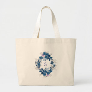 Elegante Blumen-Schmetterling-Tasche Jumbo Stoffbeutel