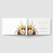 Elegante Blumen Sonnenblumen Hochzeitspazierweg Gästebuch (Voll)