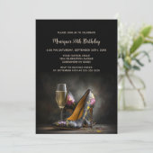 Elegante Blumen-Stöckelschuhe Geburtstagsfeier Einladung (Stehend Vorderseite)