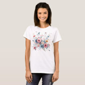 Elegante Blumen T-Shirt (Vorne ganz)