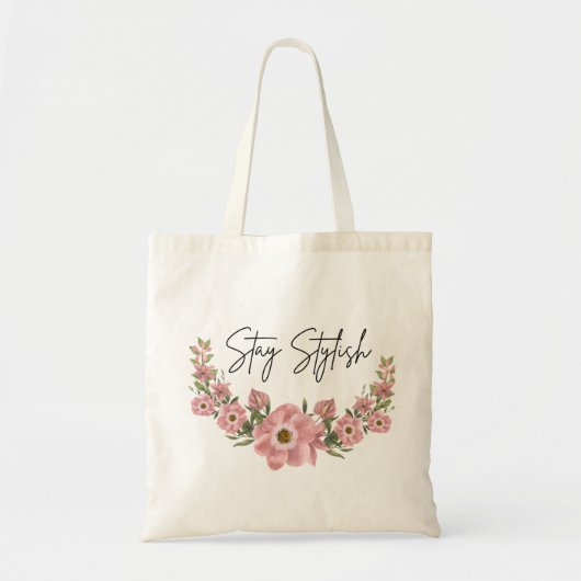 Elegante Blumen-Tasche Tragetasche (Vorne)