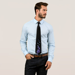 Elegante Blumen und Schmetterlinge  Krawatte