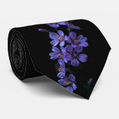 Elegante Blumen und Schmetterlinge Krawatte (Gerollt)