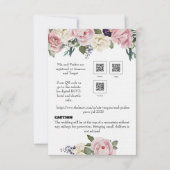 Elegante Blumen- und Scipt-Note-Karte. RSVP Karte (Vorderseite)