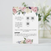 Elegante Blumen- und Scipt-Note-Karte. RSVP Karte (Stehend Vorderseite)