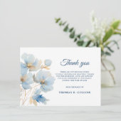 Elegante Blumen Vielen Dank Karten nach der Beerdi (Stehend Vorderseite)