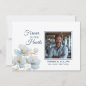 Elegante Blumen Vielen Dank Karten nach der Beerdi (Rückseite)