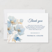 Elegante Blumen Vielen Dank Karten nach der Beerdi (Vorderseite)