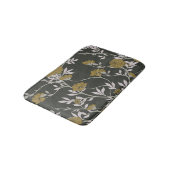 Elegante Blumen: Vintages Musterdesign. Badematte (Schrägansicht)