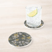 Elegante Blumen: Vintages Musterdesign. Getränkeuntersetzer (Seite)