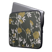 Elegante Blumen: Vintages Musterdesign. Laptopschutzhülle (Vorderseite Links)