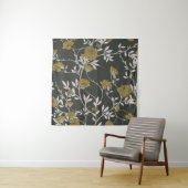 Elegante Blumen: Vintages Musterdesign. Wandteppich (Beispiel)