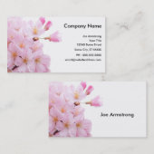 Elegante Blumen Visitenkarte (Vorne/Hinten)